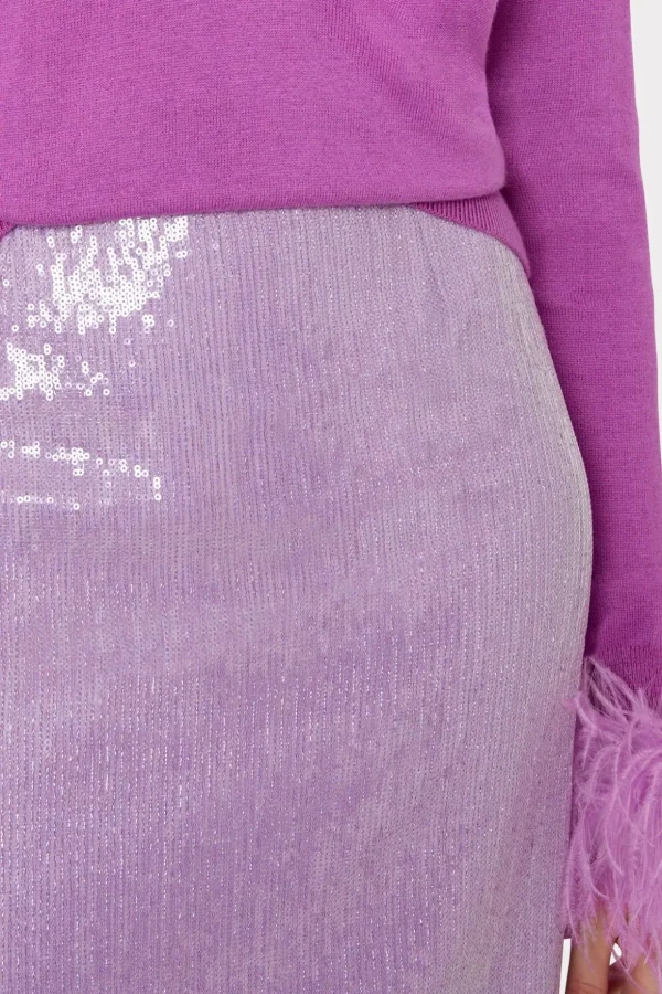 Skirts-MILLY Adley Sequin Skirt Purple