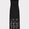 Jumpsuits & Rompers-MILLY Adrienne Roja Lace Midi Dress Black