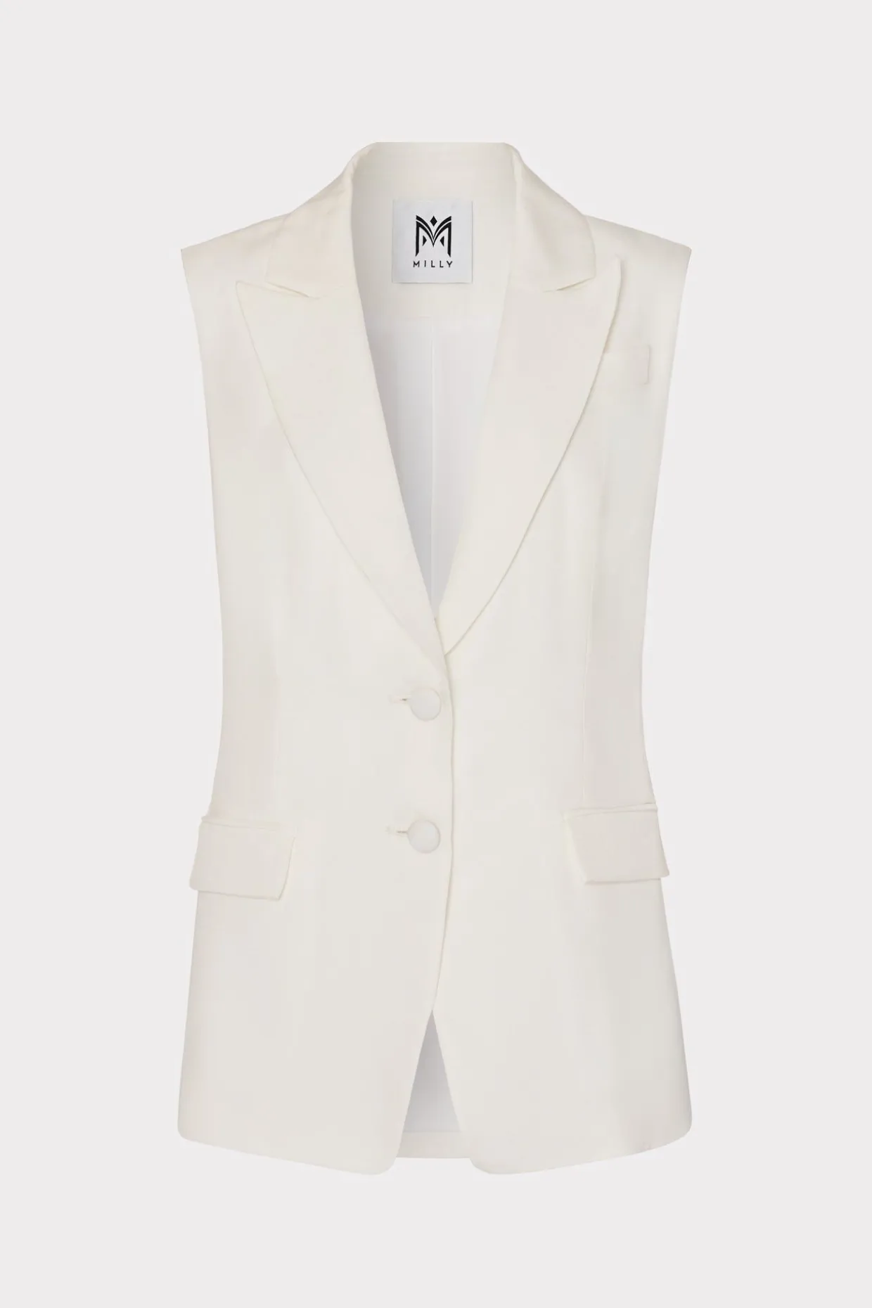 alba_sleeveless_blazer_0-1.webp Blazers-MILLY Alba Sleeveless Blazer White