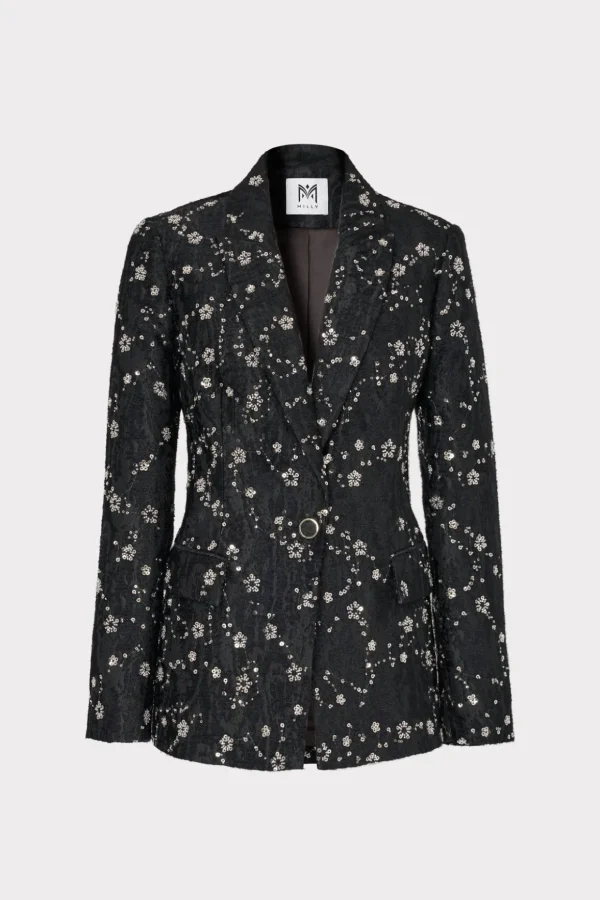 alexa_beaded_blazer_0.webp Coats & Jackets-MILLY Alexa Beaded Blazer Black