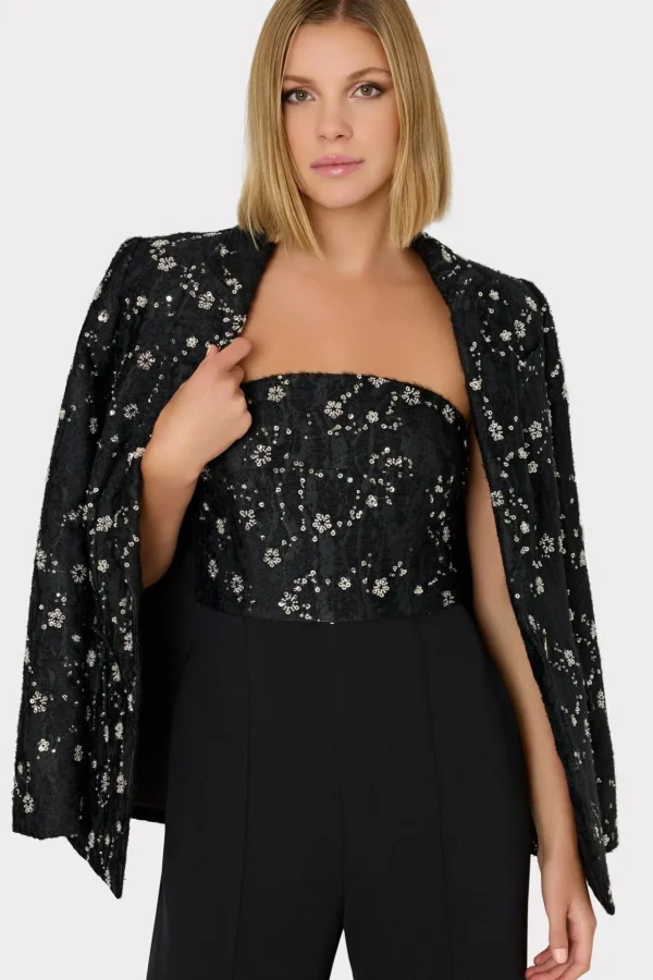 alexa_beaded_blazer_2.webp Coats & Jackets-MILLY Alexa Beaded Blazer Black