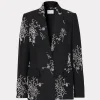 Coats & Jackets-MILLY Alexa Beaded Embroidery Blazer Black