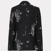 Blazers-MILLY Alexa Beaded Embroidery Blazer Black