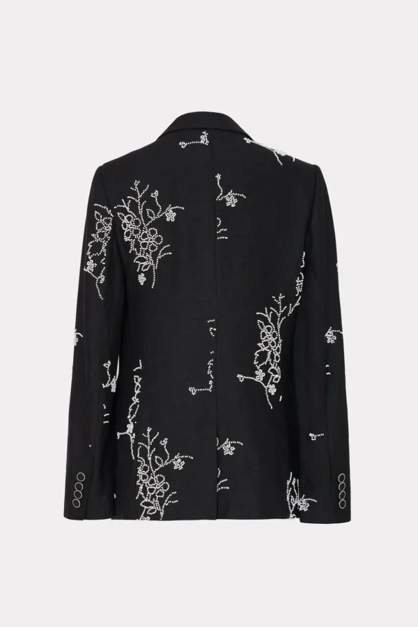 alexa_beaded_embroidery_b_3-3.webp Matching Sets-MILLY Alexa Beaded Embroidery Blazer Black