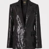 alexa_sequins_blazer_0.webp Coats & Jackets-MILLY Alexa Sequins Blazer Black