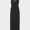 Jumpsuits & Rompers-MILLY Allison 3D Rosette Cady Midi Dress Black