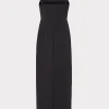 Jumpsuits & Rompers-MILLY Allison 3D Rosette Cady Midi Dress Black