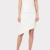 White Dresses-MILLY Ally Cocktail Dress Ecru