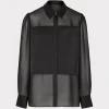 andy_satin_combo_button_u_0-2.webp Tops-MILLY Andy Satin Combo Button Up Blouse Black