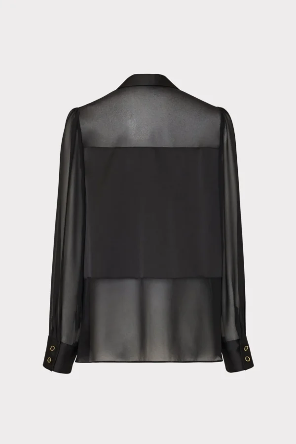 andy_satin_combo_button_u_3-2.webp Tops-MILLY Andy Satin Combo Button Up Blouse Black