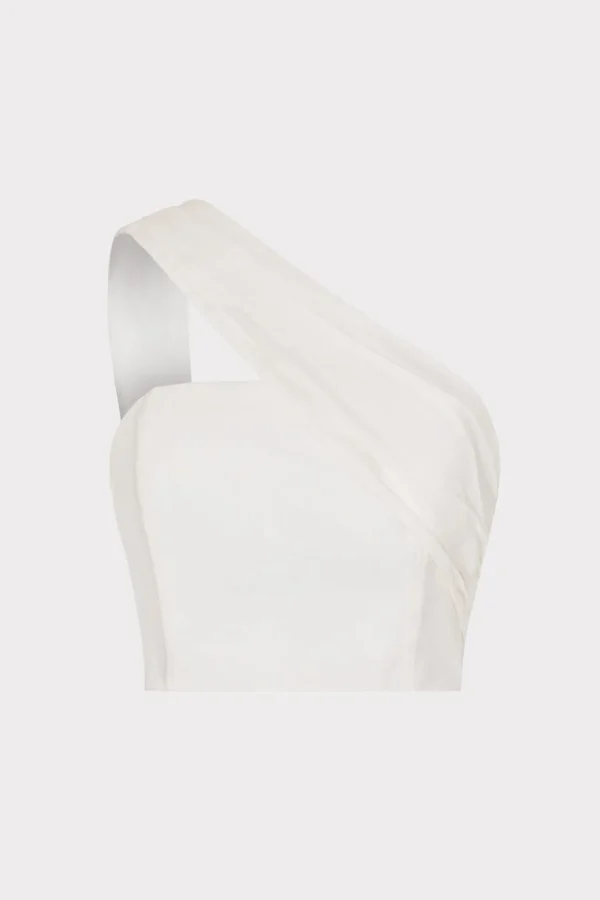 arantza_draped_one_should_0-2.webp Tops-MILLY Arantza Draped One Shoulder Top White