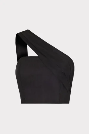 arantza_draped_one_should_0-3.webp Tops-MILLY Arantza Draped One Shoulder Top Black