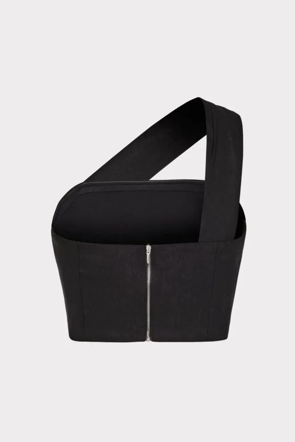 arantza_draped_one_should_3-3.webp Tops-MILLY Arantza Draped One Shoulder Top Black