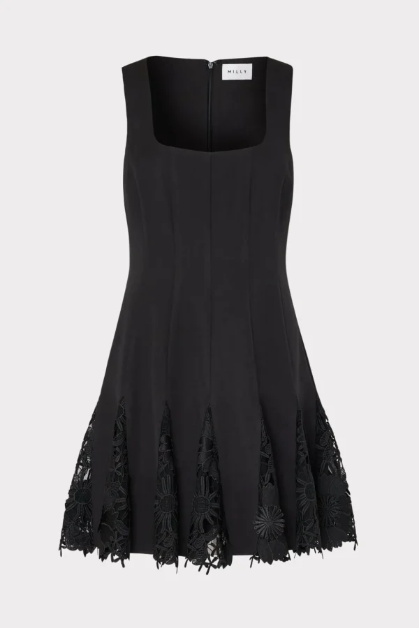 ariel_cady_d_lace_combo_d_0-6.webp Cocktail Dresses-MILLY Ariel Cady 3D Lace Combo Dress Black
