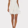 Mini Dresses-MILLY Ariel Cady 3D Lace Combo Dress Ecru
