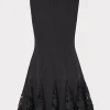 Jumpsuits & Rompers-MILLY Ariel Cady 3D Lace Combo Dress Black