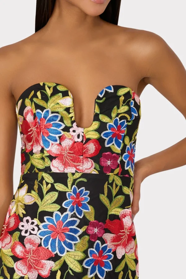 Jumpsuits & Rompers-MILLY Artem Spanish Garden Embroidery Dress Red Multi