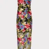 Jumpsuits & Rompers-MILLY Artem Spanish Garden Embroidery Dress Red Multi