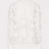 ashley_d_butterfly_embroi_4.webp Jumpsuits & Rompers-MILLY Ashley 3D Butterfly Embroidery Blouse White