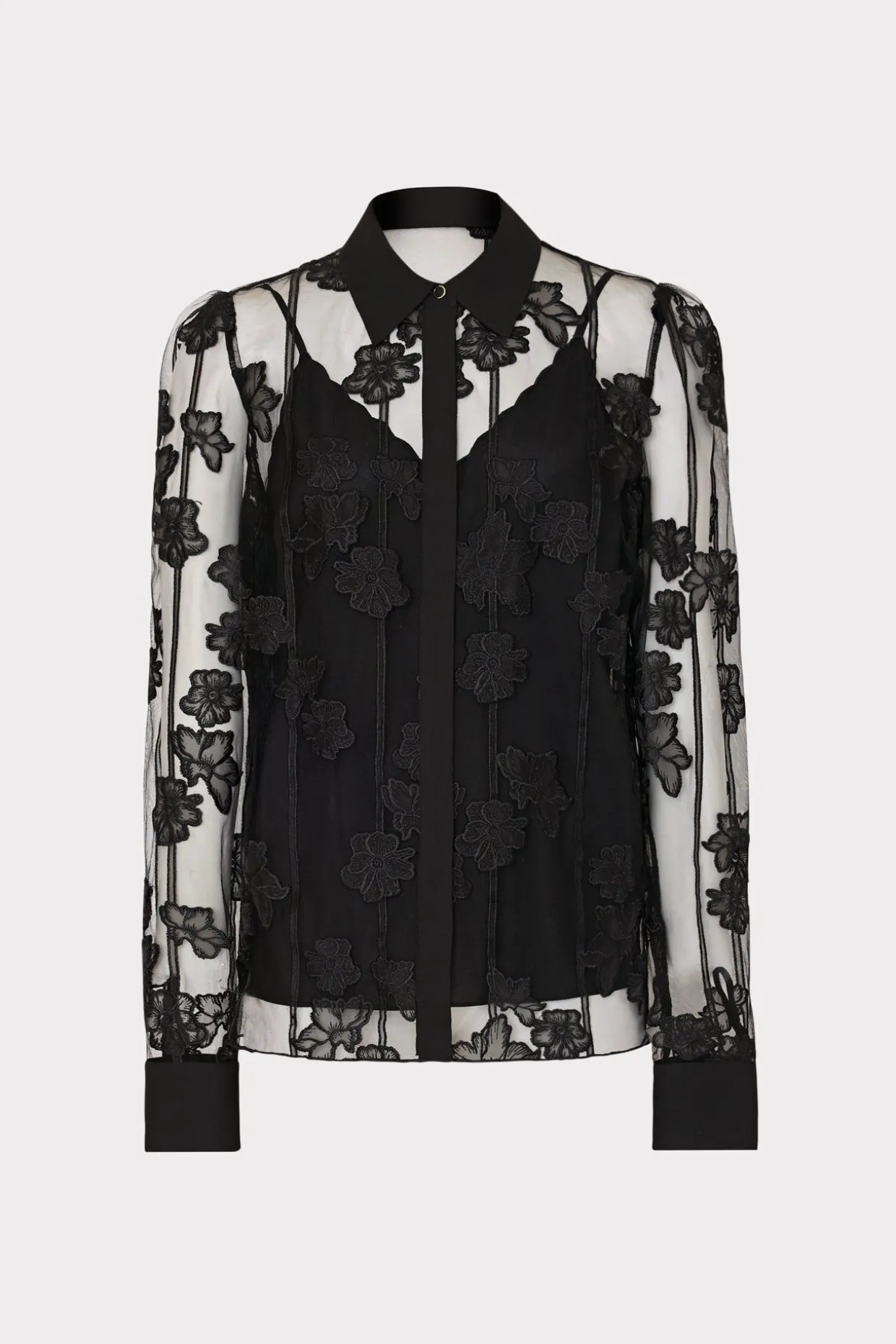ashton_d_butterfly_embroi_0.webp Jumpsuits & Rompers-MILLY Ashton 3D Butterfly Embroidery Blouse Black