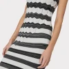 asymetrical_zig_zag_midi__1-4.webp Knit Dresses-MILLY Asymetrical Zig Zag Midi Dress Black/Ecru