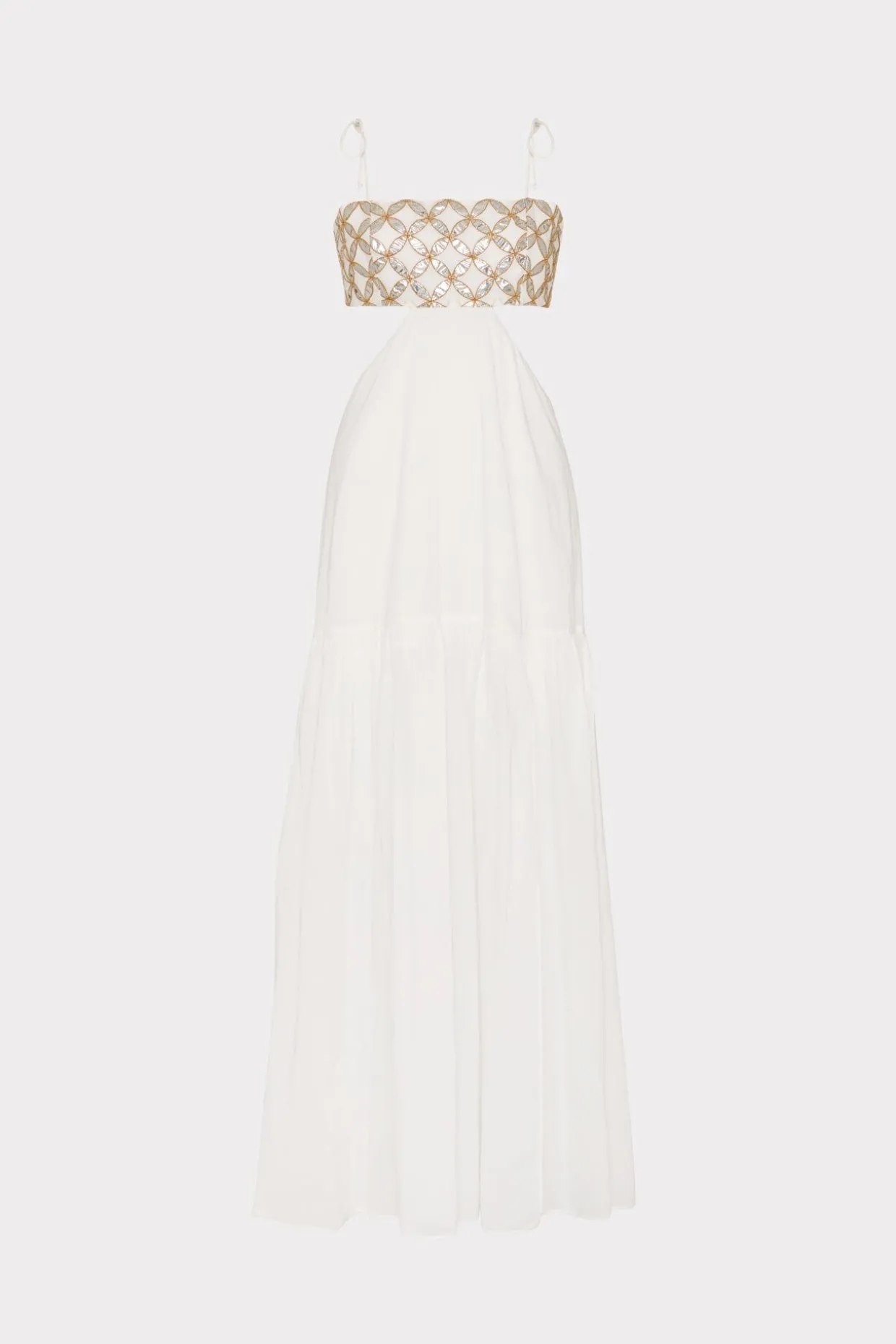 atalia_mirrored_embroider_0.webp Cover-Ups-MILLY Atalia Mirrored Embroidery Maxi Cover-Up Dress White/Gold