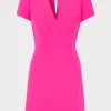 Mini Dresses-MILLY Atalie Cady Dress Milly Pink