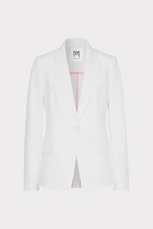 Matching Sets-MILLY Avery Cady Blazer Ecru