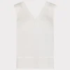 avianna_satin_sleeveless__0.webp Jumpsuits & Rompers-MILLY Avianna Satin Sleeveless Top White