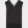avianna_satin_sleeveless__4.webp Jumpsuits & Rompers-MILLY Avianna Satin Sleeveless Top Black
