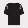 avril_crystal_trim_tee_0.webp Jumpsuits & Rompers-MILLY Avril Crystal Trim Tee Black