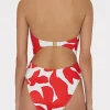 Jumpsuits & Rompers-MILLY Beach Diva Grand Foliage Printed One Piece Red/White