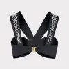 beaded_applique_shoulder__5.webp Jumpsuits & Rompers-MILLY Beaded Applique Shoulder Draped Bikini Top Black
