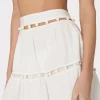 Cover-Ups-MILLY Beaded Cotton Voile Skirt White