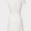 White Dresses-MILLY Cady Atalie Dress Ecru