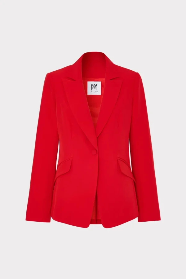 cady_blazer_0.webp Coats & Jackets-MILLY Cady Blazer Red