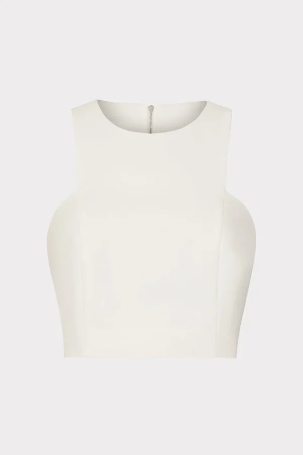 cady_sleeveless_crop_top_0-2.webp Matching Sets-MILLY Cady Sleeveless Crop Top Ecru