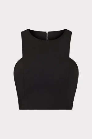 cady_sleeveless_crop_top_0-4.webp Tops-MILLY Cady Sleeveless Crop Top Black