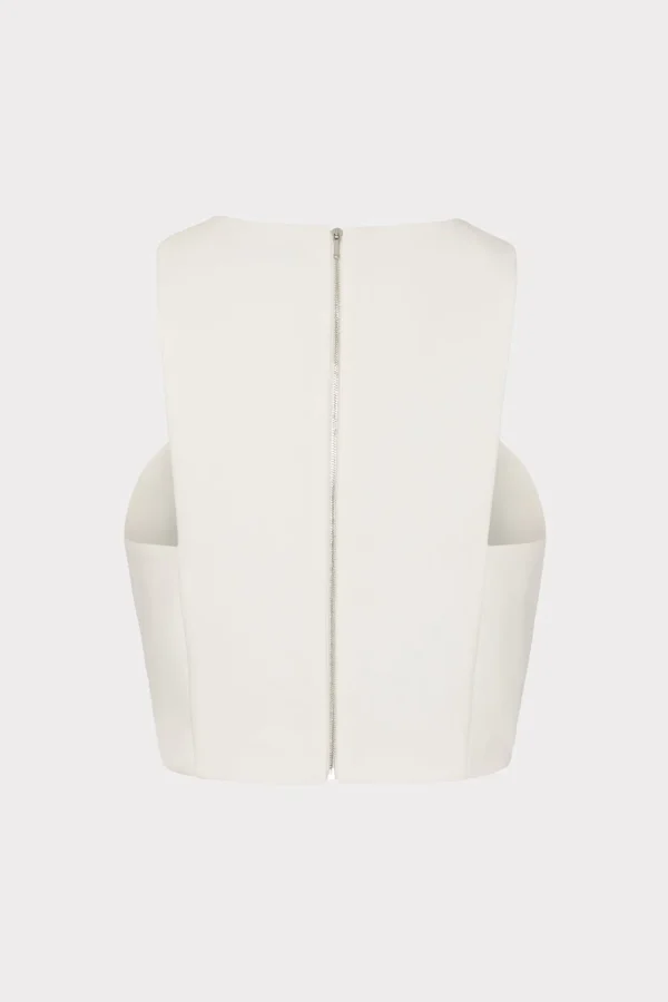 cady_sleeveless_crop_top_3-2.webp Matching Sets-MILLY Cady Sleeveless Crop Top Ecru
