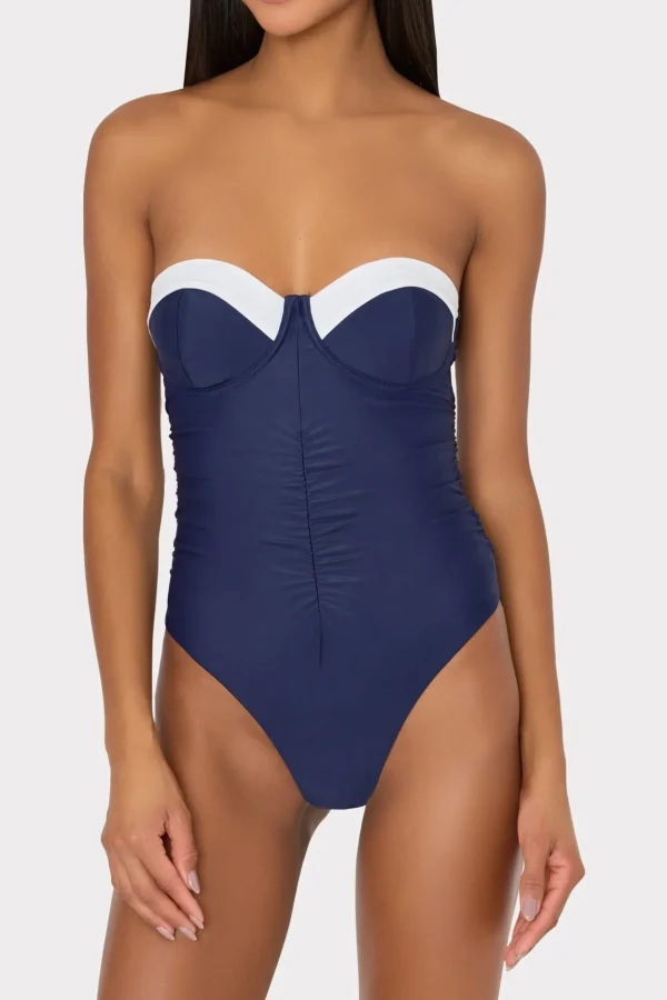 color_block_ruched_one_pi_2-1.webp Jumpsuits & Rompers-MILLY Color Block Ruched One Piece Navy/White