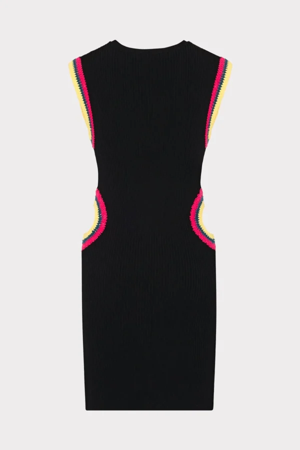 crochet_cut_out_mini_dres_4-4.webp Mini Dresses-MILLY Crochet Cut Out Mini Dress Black Multi