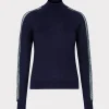 Sweaters & Knits-MILLY Crystal Racer Turtleneck Navy