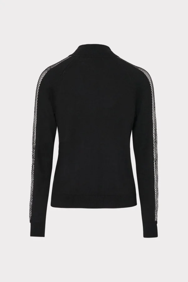 Tops-MILLY Crystal Racer Turtleneck Black