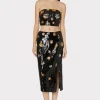 d_floral_sequins_straples_1.webp Tops-MILLY 3D Floral Sequins Strapless Top Black Multi