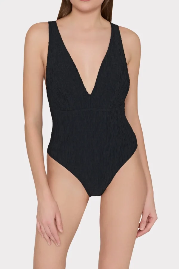 deep_dive_one_piece_with__1.webp One Piece Swimsuits-MILLY Deep Dive One Piece With Smocking Black