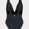 Jumpsuits & Rompers-MILLY Deep Dive One Piece With Smocking Black