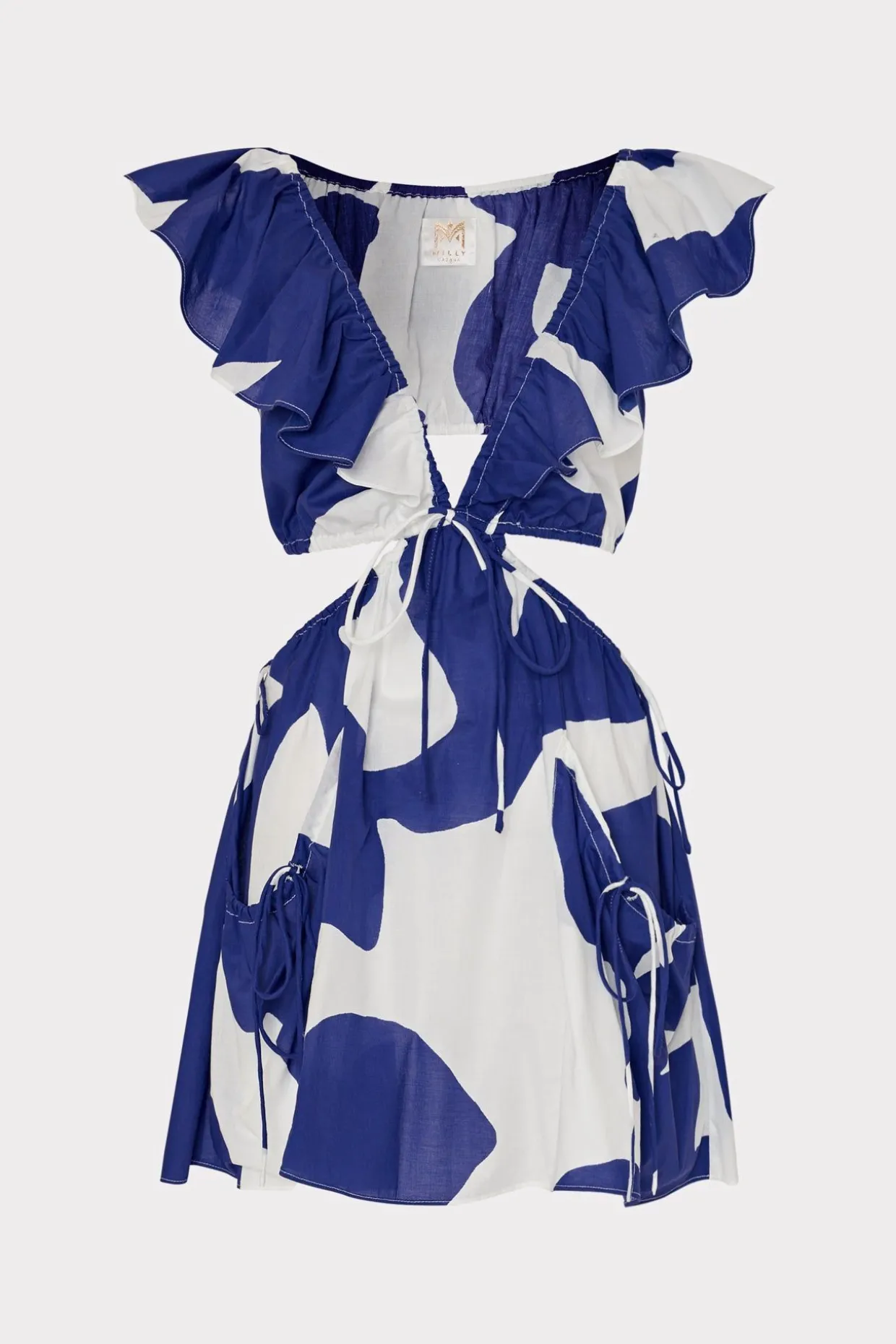 delilah_grand_foliage_dre_0-1.webp Jumpsuits & Rompers-MILLY Delilah Grand Foliage Dress Navy/White