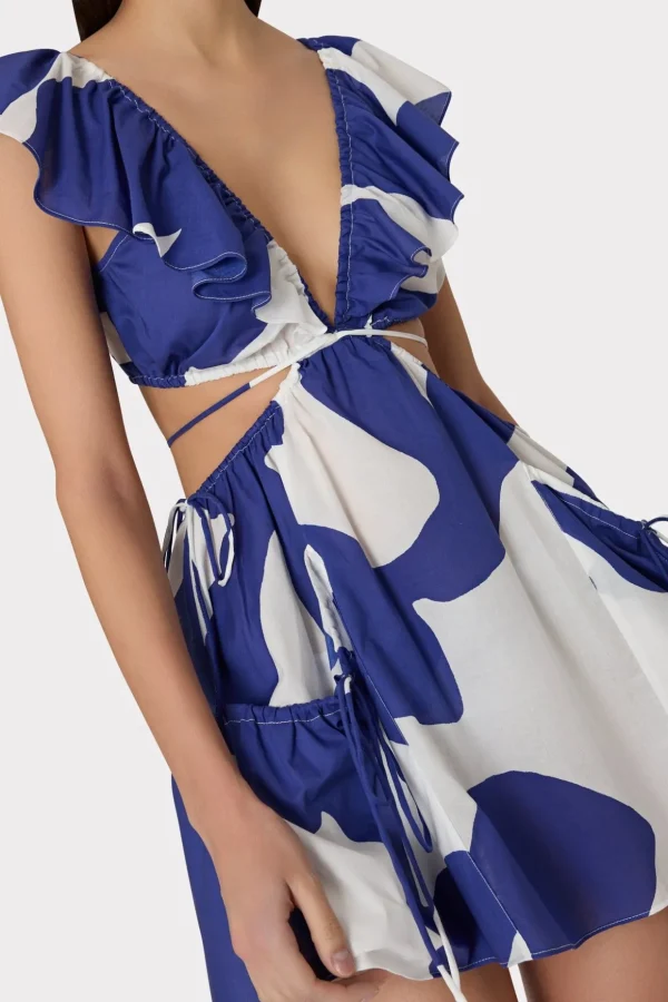 delilah_grand_foliage_dre_3.webp Cover-Ups-MILLY Delilah Grand Foliage Dress Navy/White