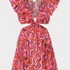 delilah_painted_chevron_c_0.webp Cover-Ups-MILLY Delilah Painted Chevron Cotton Voile Coverup Dress Coral Multi