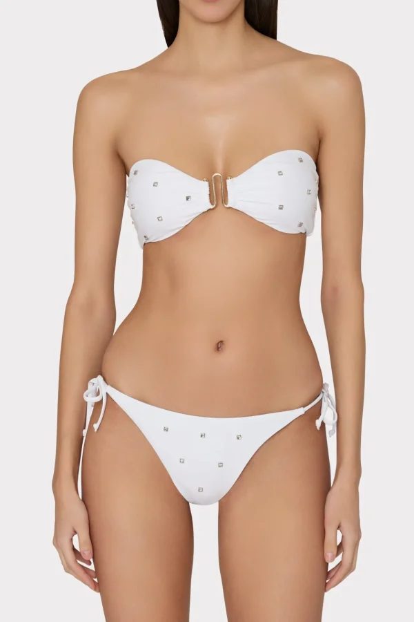 diamond_heat_set_bandeau__1.webp Jumpsuits & Rompers-MILLY Diamond Heat Set Bandeau Bikini Top White